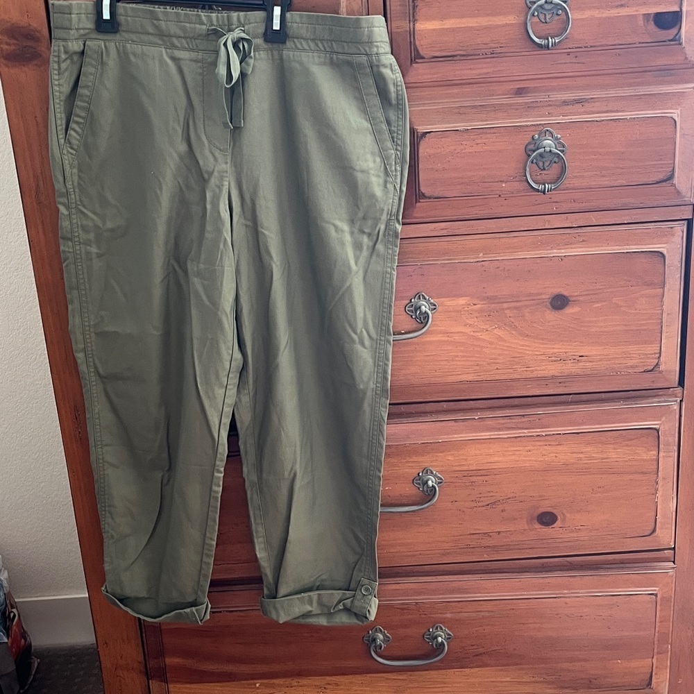 Talbots Sage Green Trousers With Pockets Size 10 NWOT